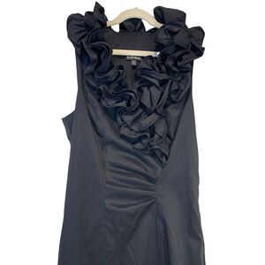 𝅺LECHATEAU Ruffled Neckline Formal Dress